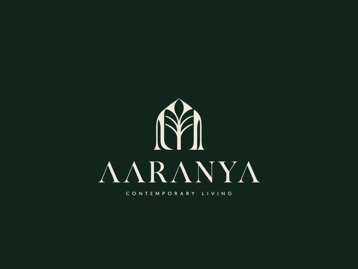Aaranya contemporary living brand mark and architectural identity