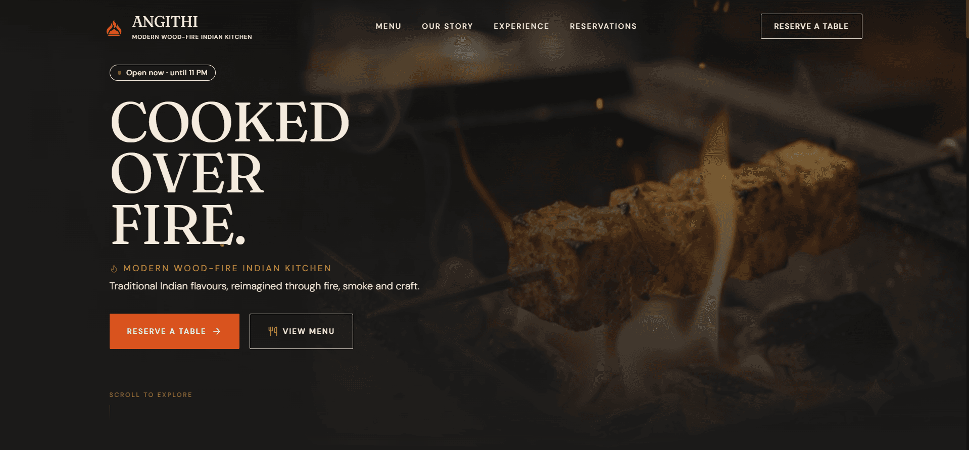 Restaurant website and digital platform in laptop frame