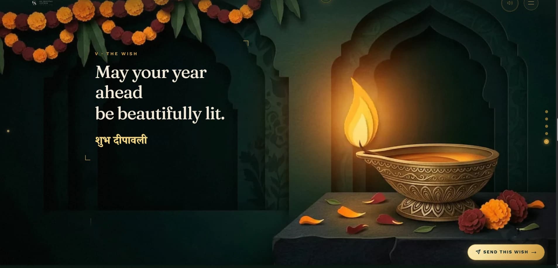 Living Diwali Storybook full desktop interactive experience view
