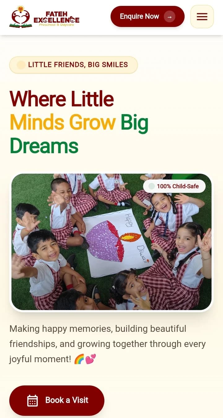 Fateh school mobile portal view