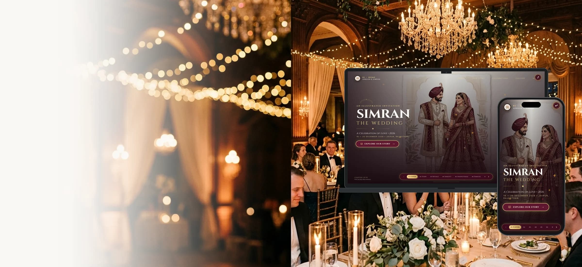 Event celebration website thumbnail