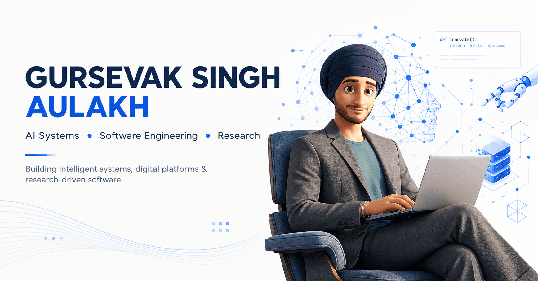 Engineer portfolio website next-project preview frame