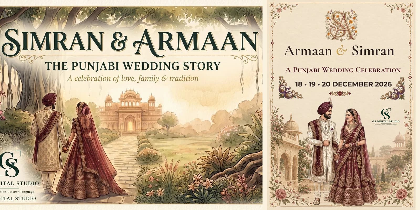 Simran & Armaan Punjabi wedding story project preview