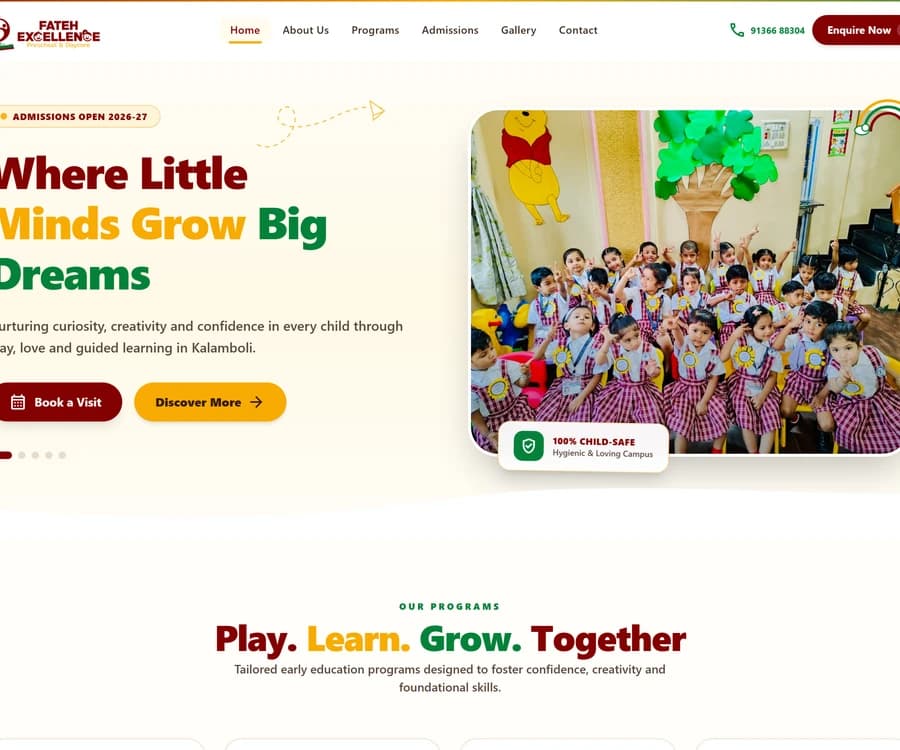 Institutional school website thumbnail