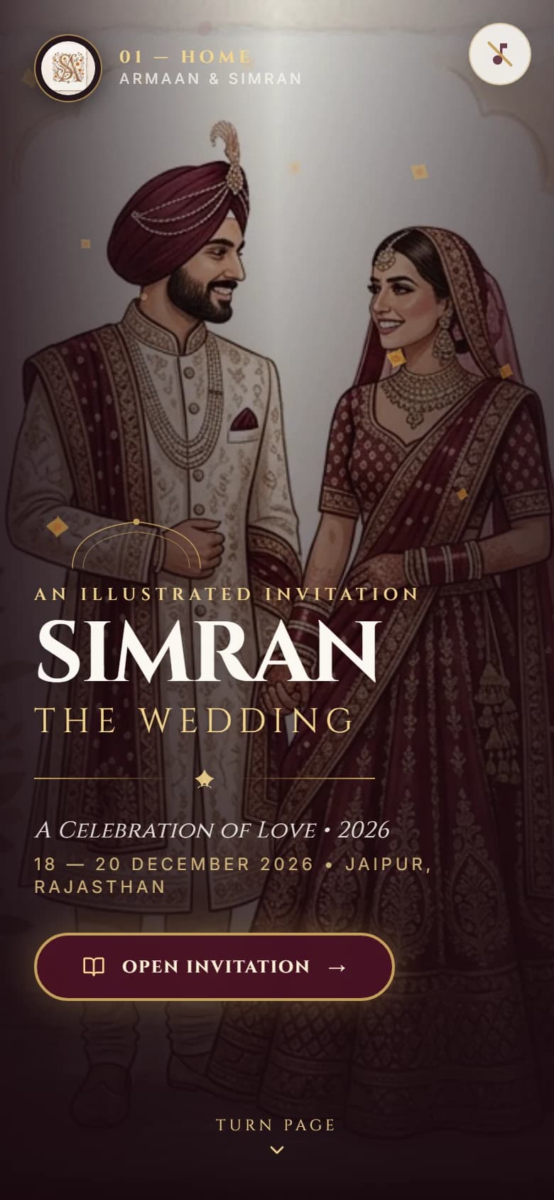 PUNJABI WEDDING website mobile view