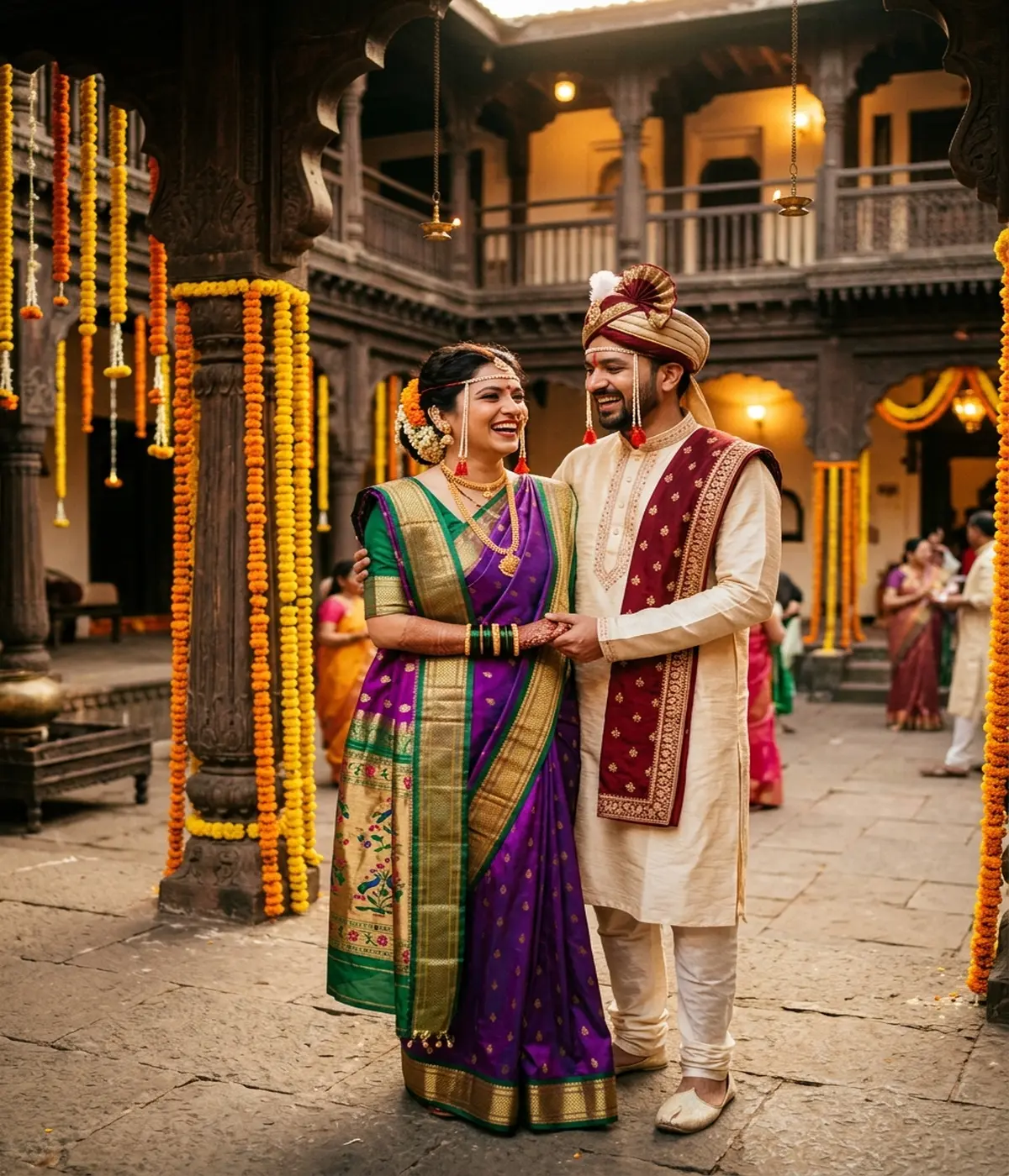 Marathi wedding ceremony traditional setup