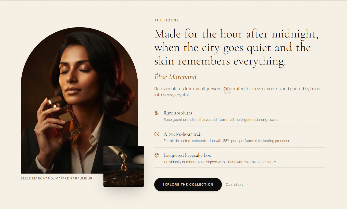 Maison Orvane The House brand story section